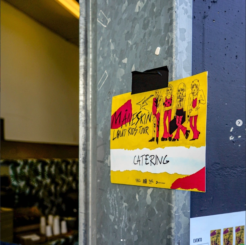 Area catering durante tour